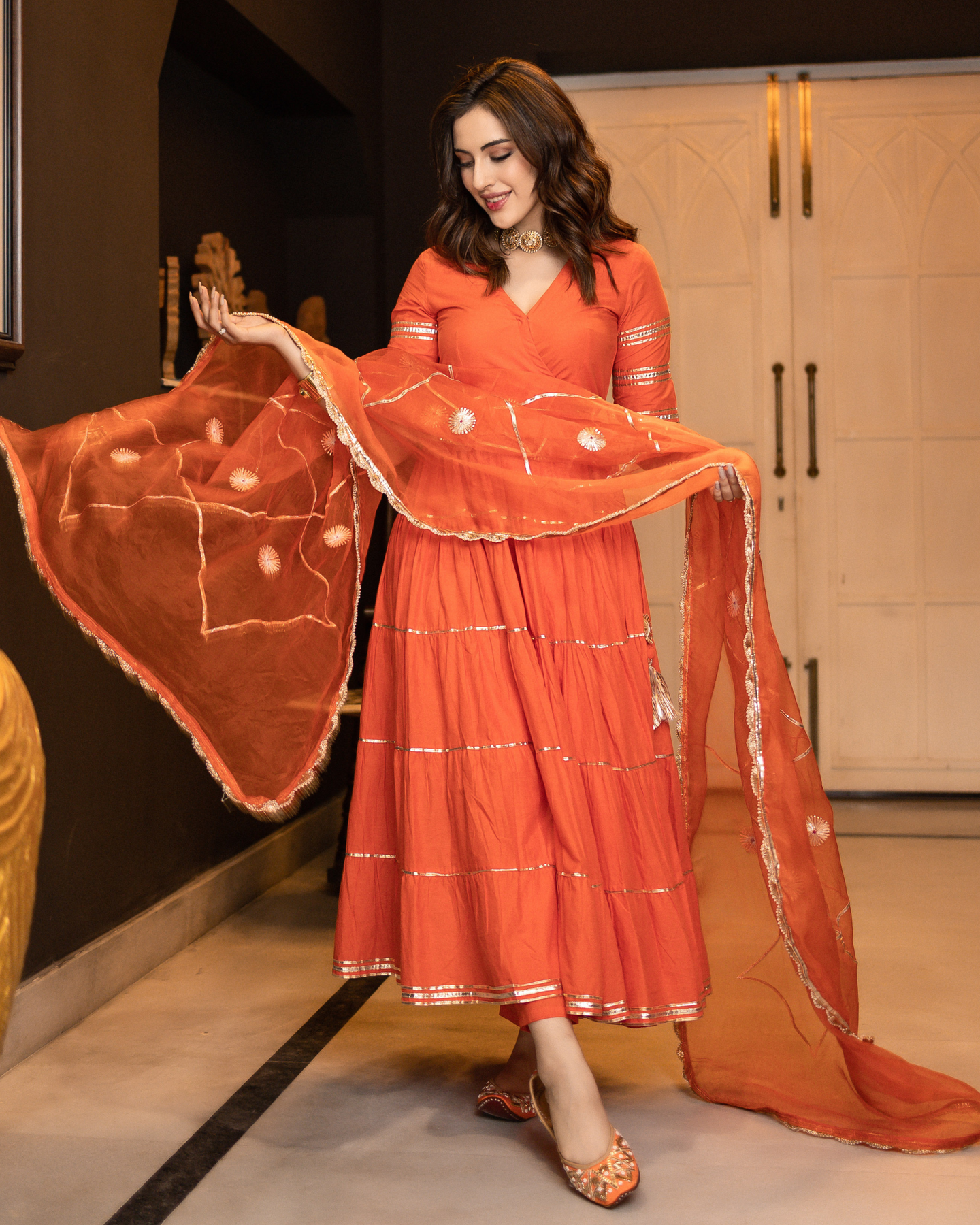 Sparkling Gotapatti Suit Set
