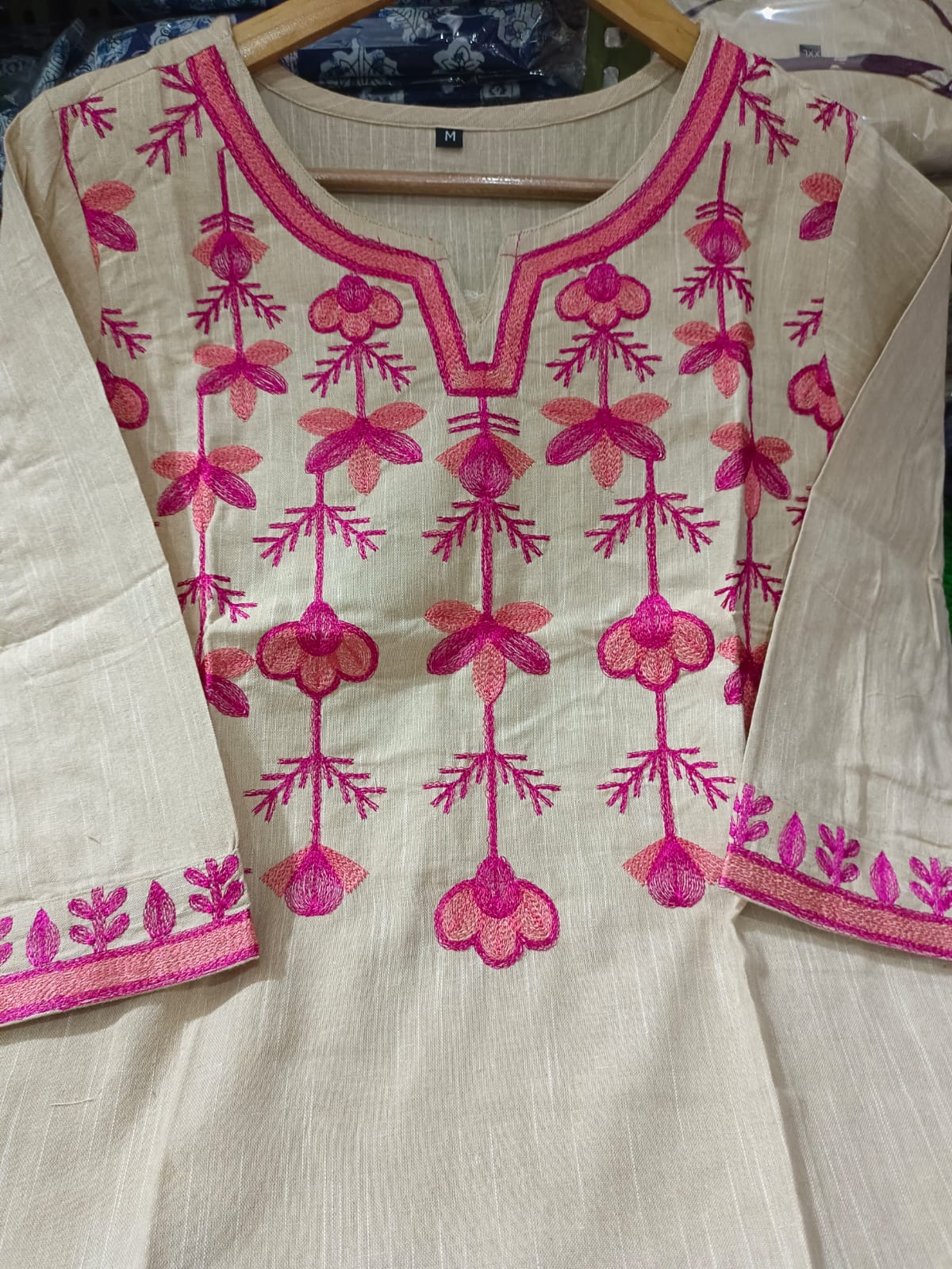 Handloom Cotton Off-White Kurta Pant Dupatta set