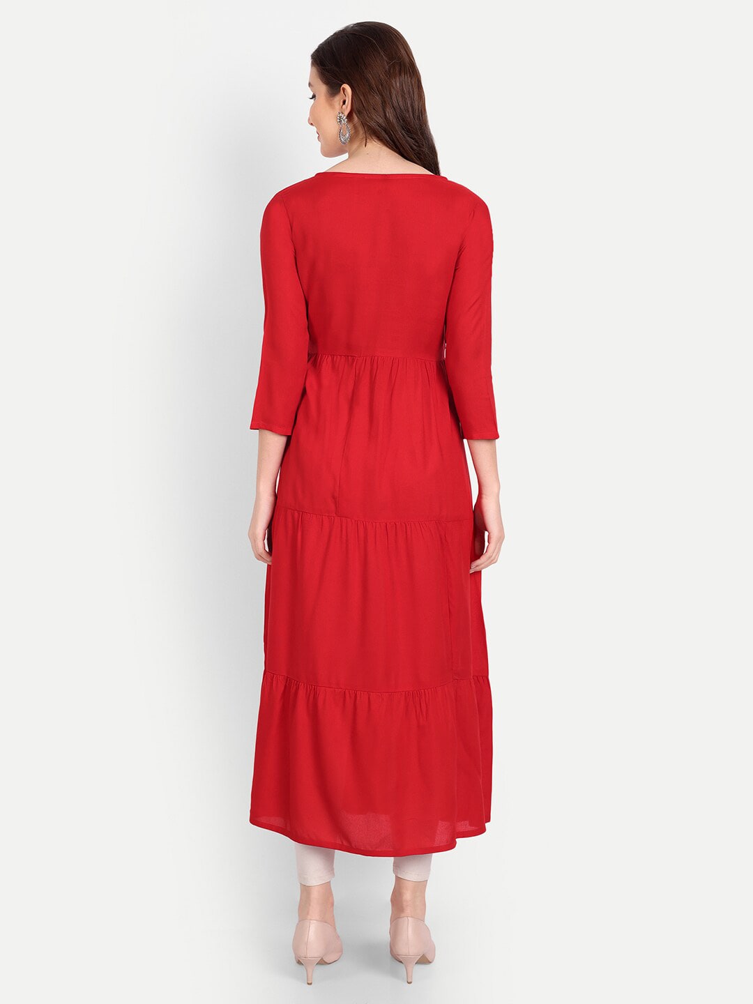 Embellished Mirror Work Rayon A-line Kurta Gown