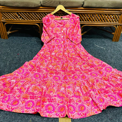 Lehriya Print middi Gown