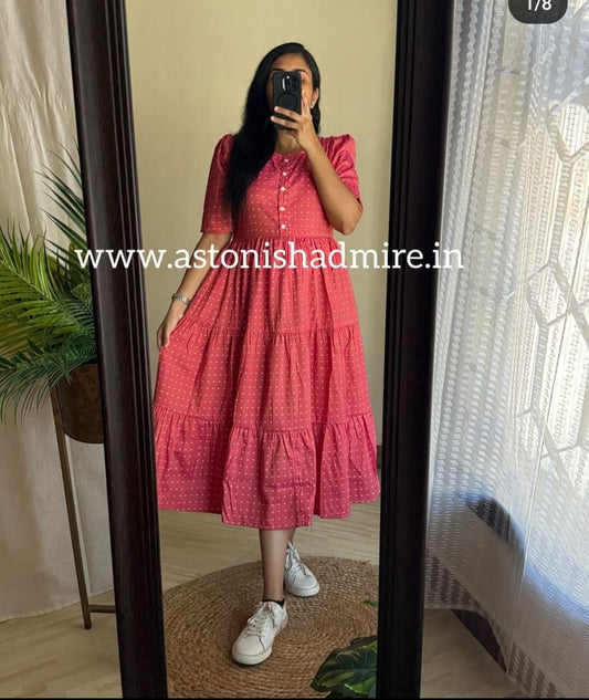 Polka print Middy Gown