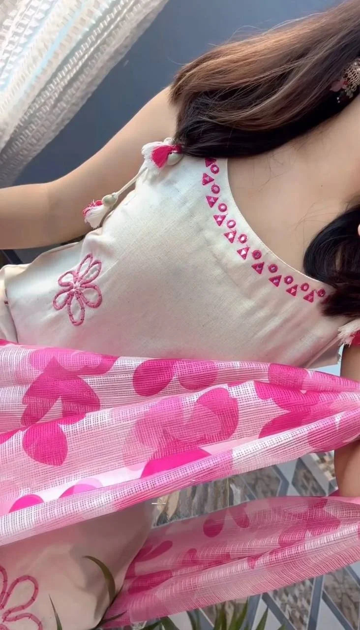 Aarohi Hand Work Soft Cotton Kurta Set