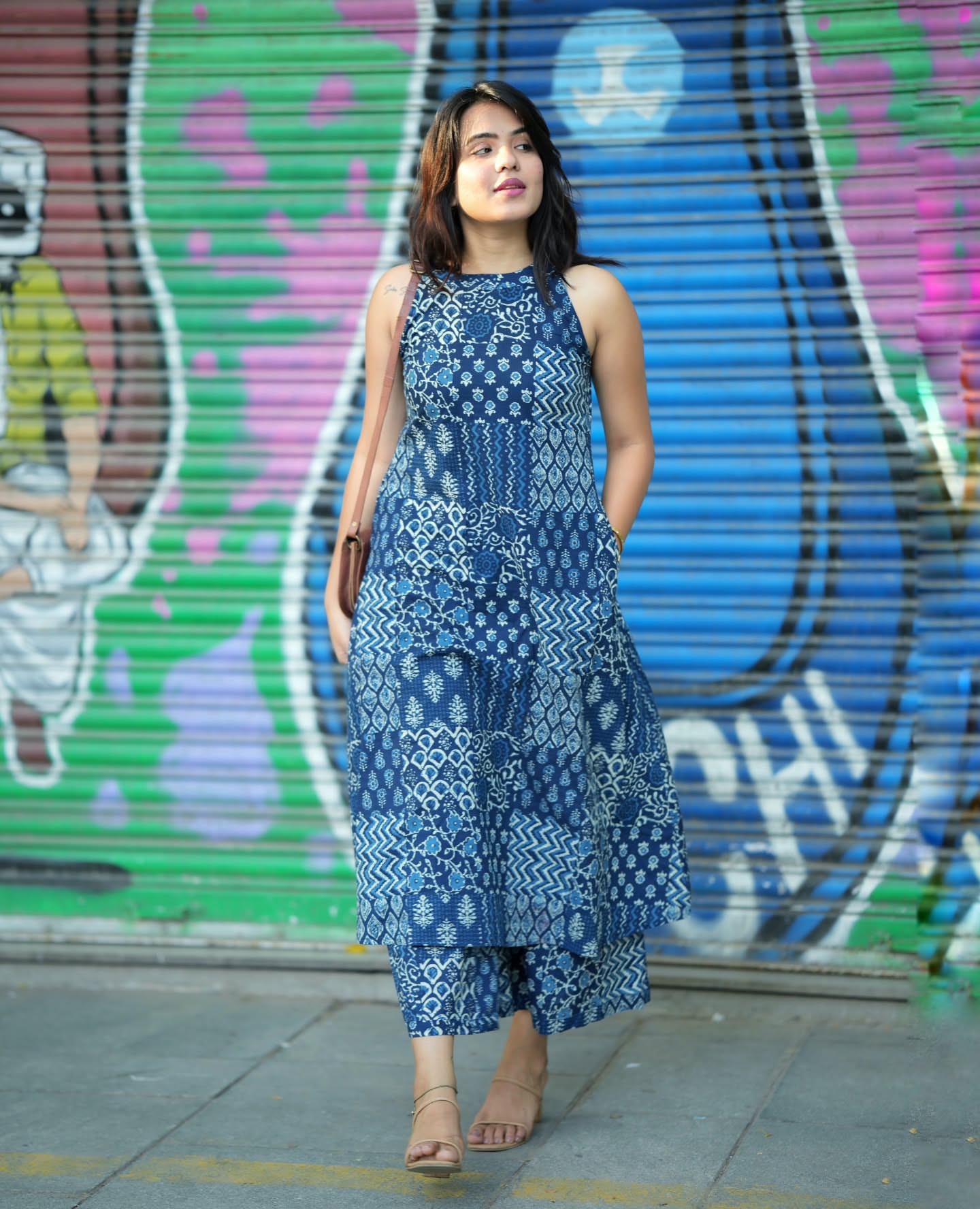 Indigo Charm print co-ord set
