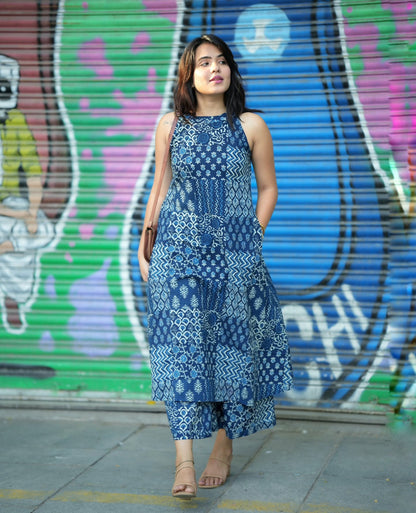 Indigo Charm print co-ord set