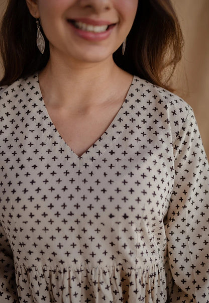 Off white Dot Print co-ord set