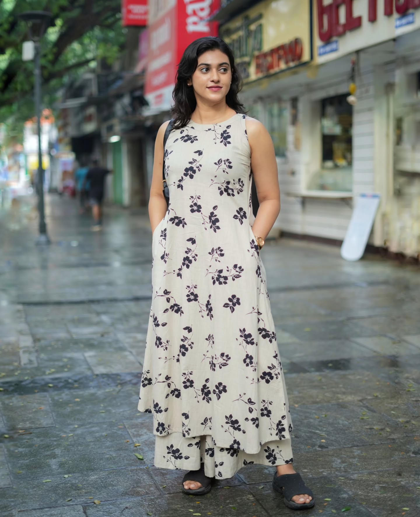 Handblock Leaf print co-ord set