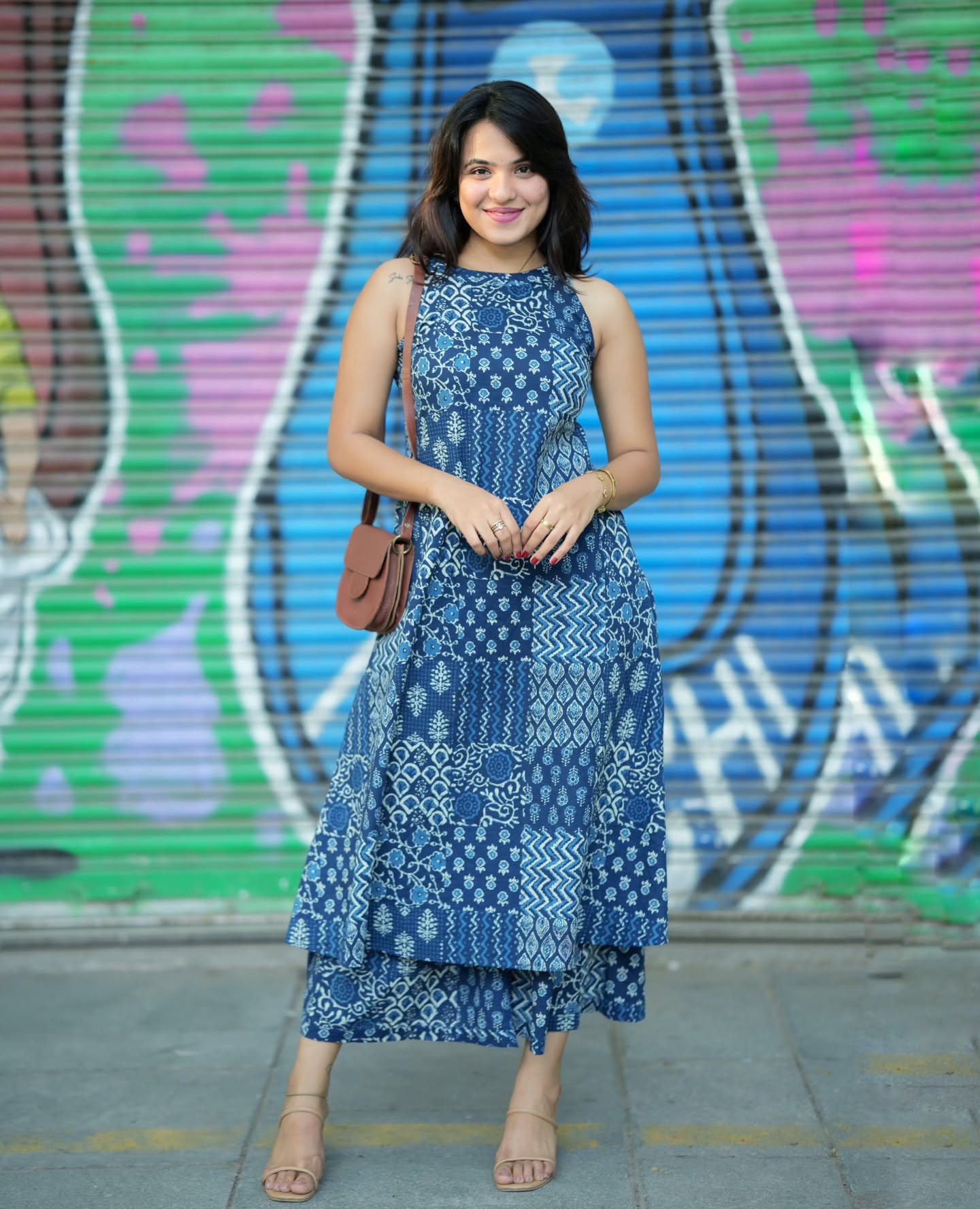 Indigo Charm print co-ord set