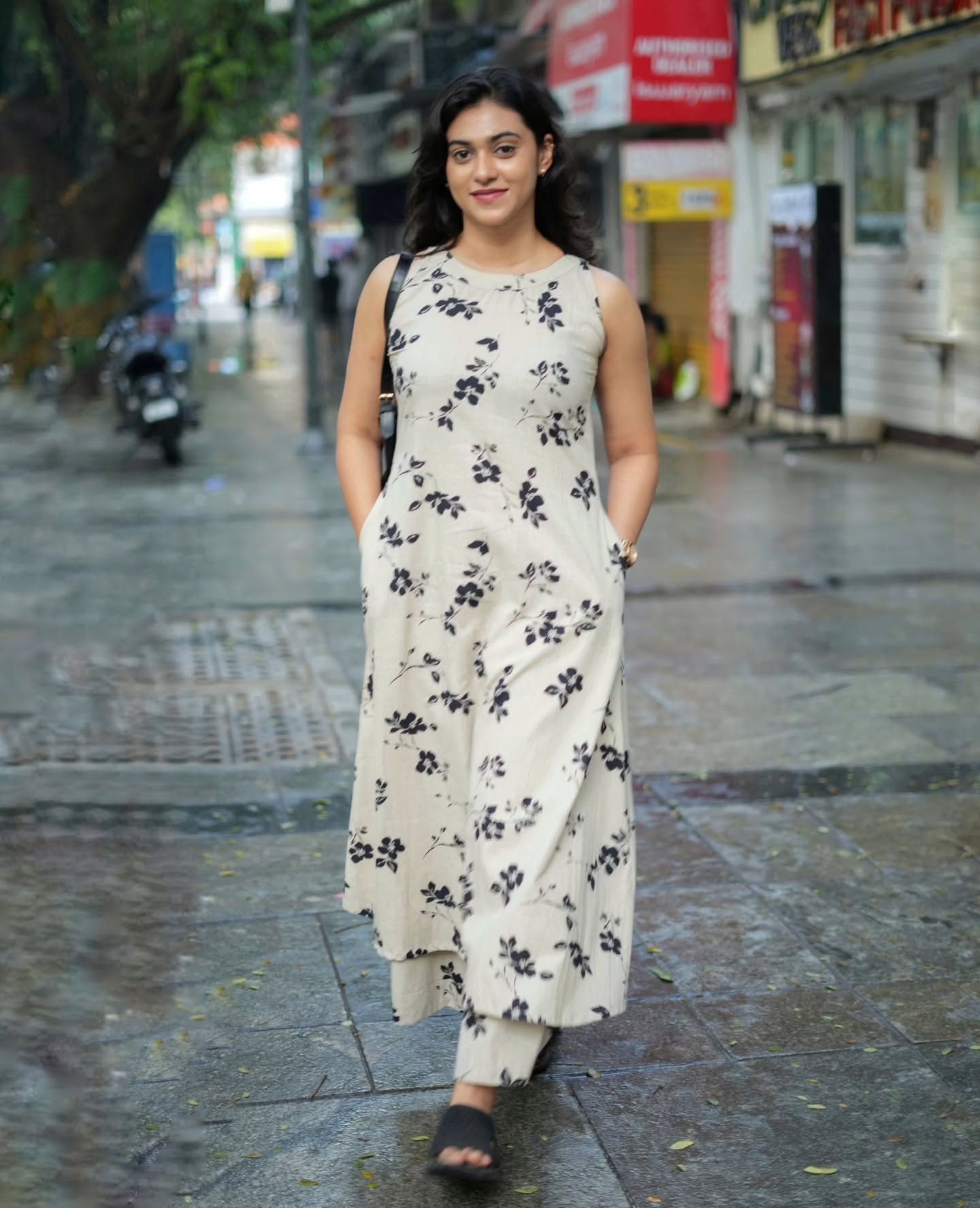 Handblock Leaf print co-ord set