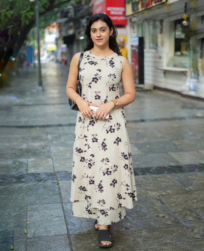 Handblock Leaf print co-ord set