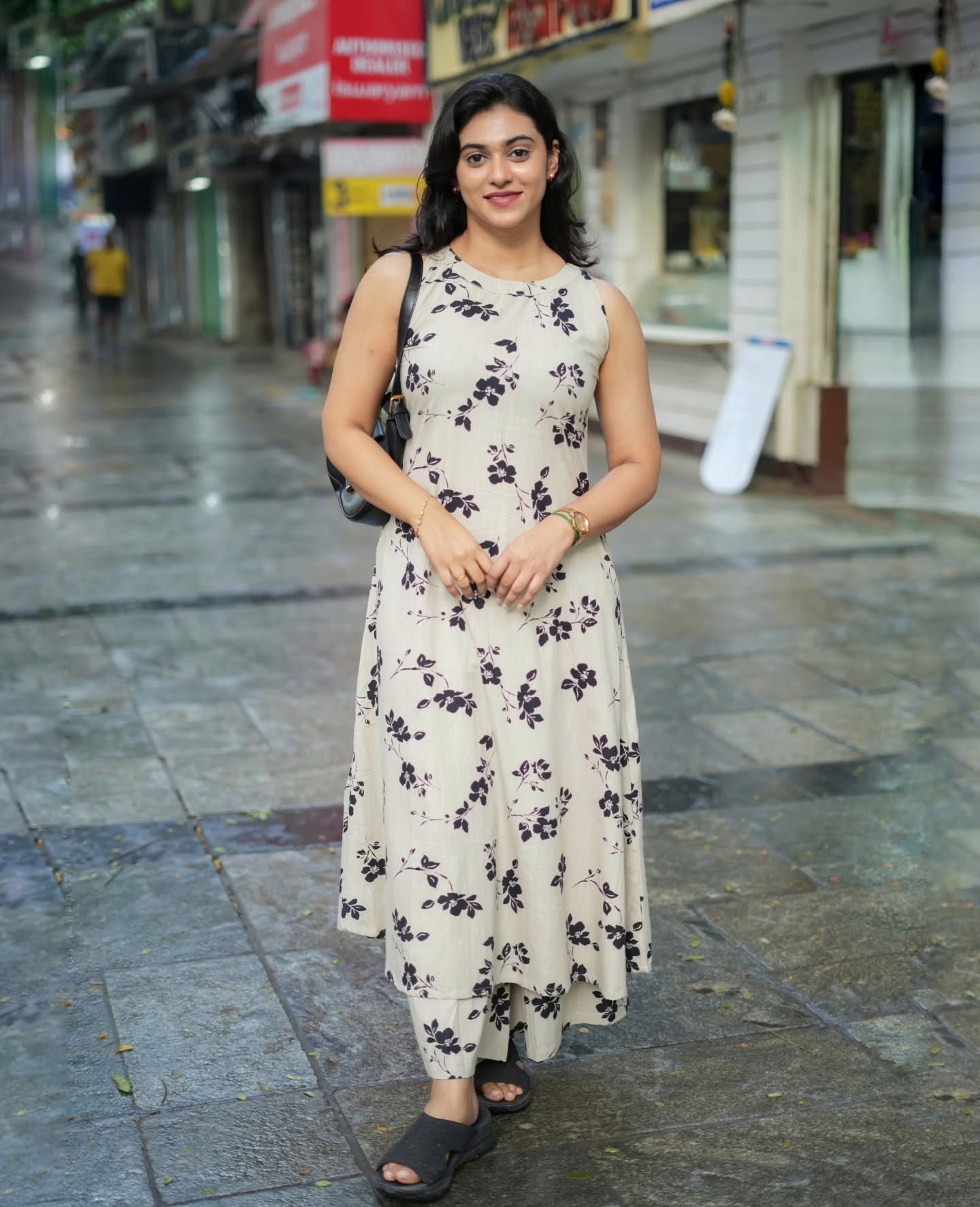 Handblock Leaf print co-ord set